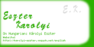 eszter karolyi business card